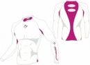 SALE Tempest Bio Tec Style White Pink  Unisex  Long Sleeve Undershirt